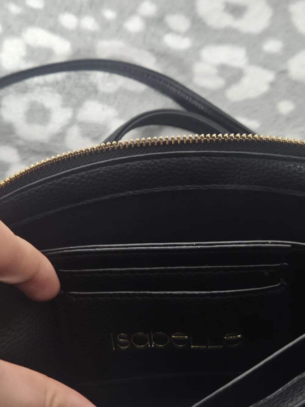 Isabelle Los Angeles Crossbody Bag — Black with Gold Hardware